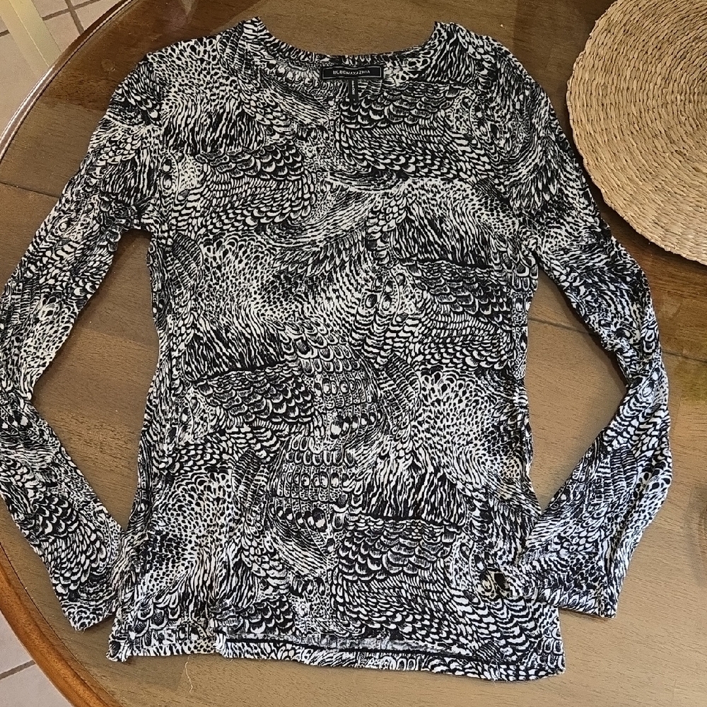 BCBGMaxazria Black And White Long Sleeve